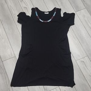 Dotti Black Cold Shoulder Mini Dress